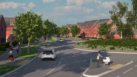 A CGI-generated picture of how Hatch Farm might look.