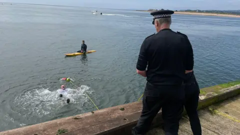 BBC Training demonstration in Exmouth