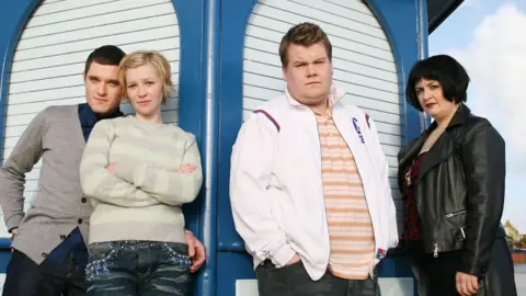 Baby Cow Productions Mathew Horne, Joanna Page, James Corden, and Ruth Jones