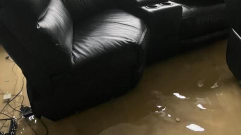 Flood damage to the home of Sydney Kalinski in Barnham