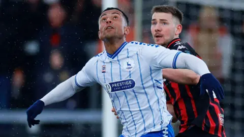 Alex Reid in action for Hartlepool.
