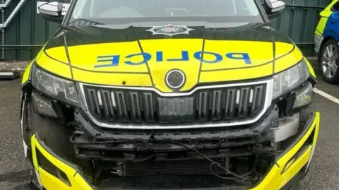 PSNI PSNI vehicle damaged