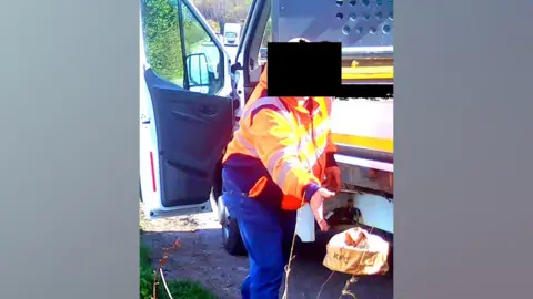 Buckinghamshire Council A man caught littering on camera