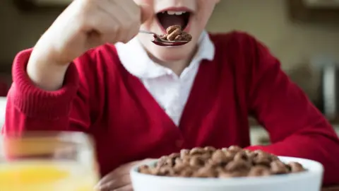 Child eating cereal