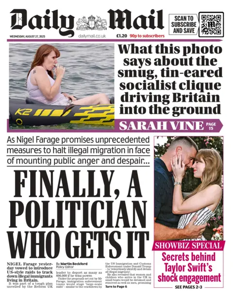 The headline on the front page of the Daily Mail reads: "Finally, a politician who gets it".