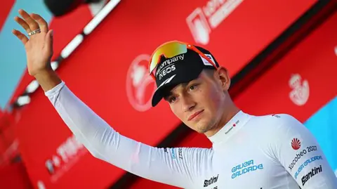 Josh Tarling at the Vuelta a Espana