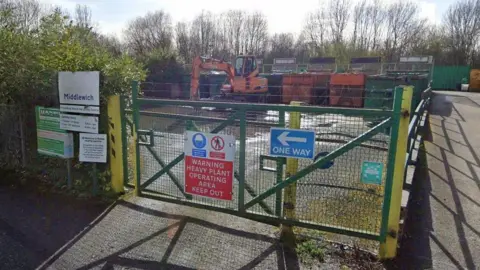 Google Middlewich household waste recycling centre