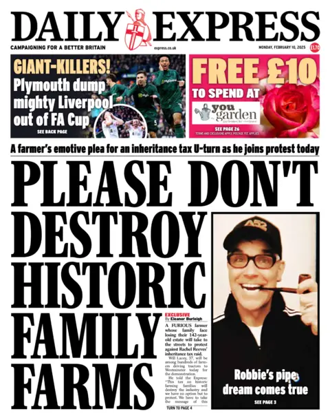 Daily Express newspaper front page