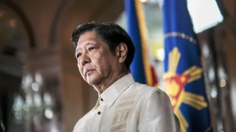 Getty Images Ferdinand Marcos Jr, Philippines' president, during a Bloomberg TV interview in Manila, the Philippines, on 19 March 2024.