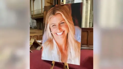 Georgia Campbell's photo on display at her funeral 