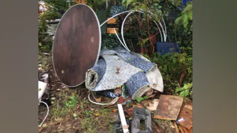 Elmbridge Borough Council some of the waste and debris left on the riverbank