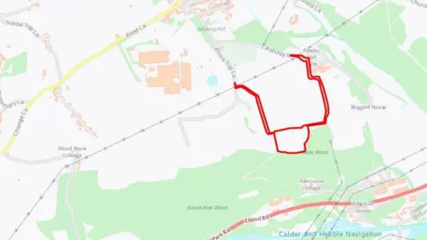 Calderdale Council Map of proposed site