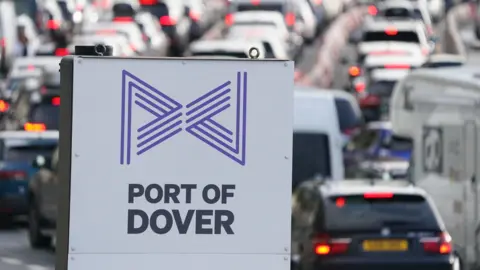 PA Media Passengers queue for ferries at the Port of Dover in Kent as the getaway continues for the Easter weekend. 
