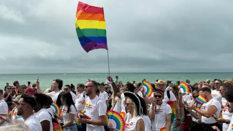 BBC/Will Flockton The Brighton Pride parade