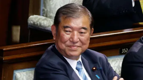 Japanese Prime Minister Shigeru Ishiba attends a session at the Lower House of the Parliament in Tokyo, Japan, 11 November 2024. Shigeru Ishiba is expected to be reelected as prime minister by the lawmakers.