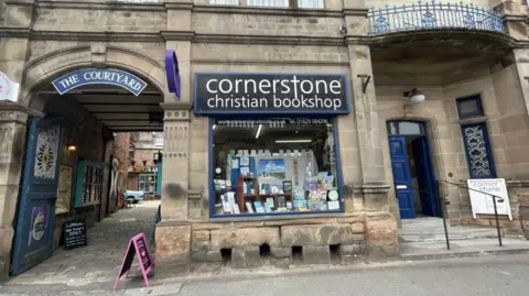 General view of the Cornerstone Christian Bookshop.