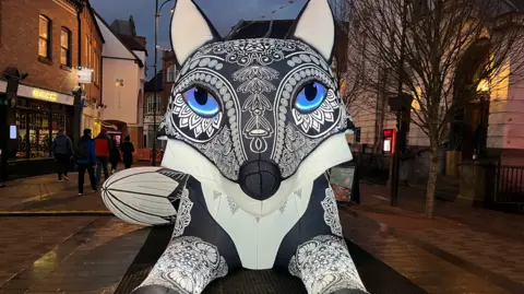 BBC Illuminated fox at city lights event