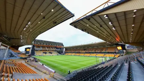 Getty Images The Wolves ground from inside in one of the corners of the ground.