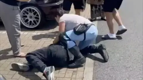 Supplied  Woman making a citizens arrest
