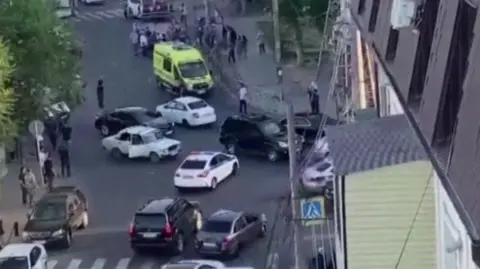 Reuters Scene of attack in Makhachkala