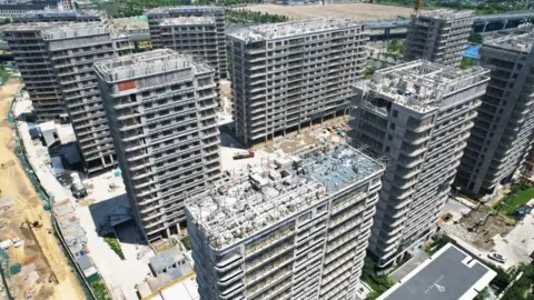 Getty Images  a general view of an under-construction residential housing complex in Hangzhou in China's eastern Zhejiang province