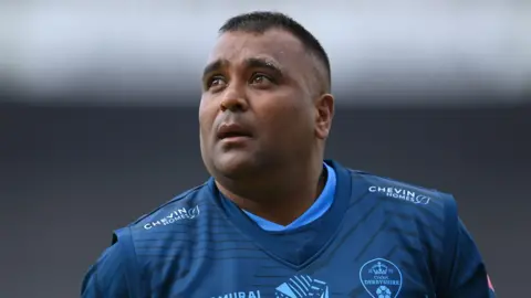 Samit Patel in action for Derbyshire