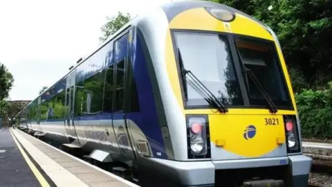 Translink NI Railways train at station