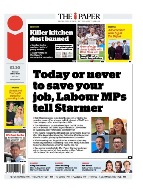 4f5dceb0-4cb7-11f1-ac78-2112837ce2aa.jpg The Papers: Original 'Labour leadership rivals circle' and 'Golden boys' on Baftas red carpet