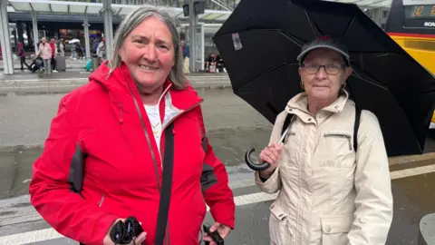Jacqueline Davies (left) from Aberdare and Deborah Pagington from Newport