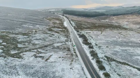 Nigel McFarland The picture shows the Glenshane Pass which with snow and ice on the fields beside the road