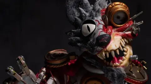 Bradford Museums and Galleries An animatronic of a dog with exposed skull 