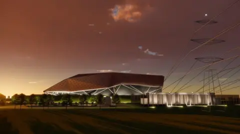 Artist impression of SMR at dusk