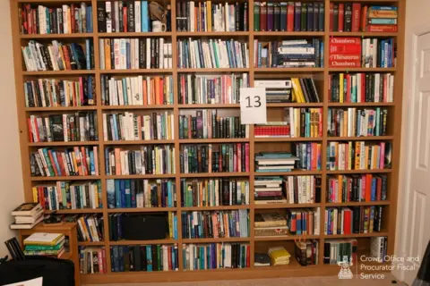 COPFS Crown Office photographs of bookcases.