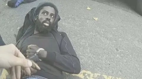 Nottinghamshire Police Valdo Calocane being arrested following the Nottingham attacks