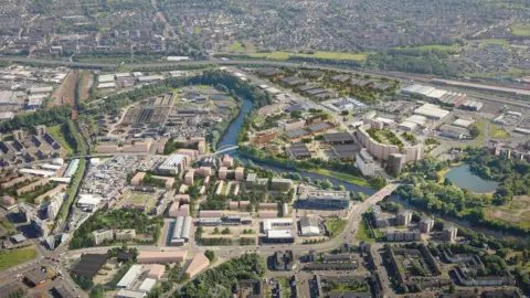 Clyde Gateway An aerial image of the proposed regeneration area in Rutherglen and the East End of Glasgow