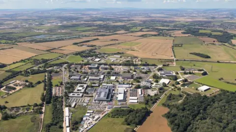 Getty Images/David Goddard A bird's eye view of Culham Science Centre in South Oxfordshire, surrounded by South Oxfordshire countryside 