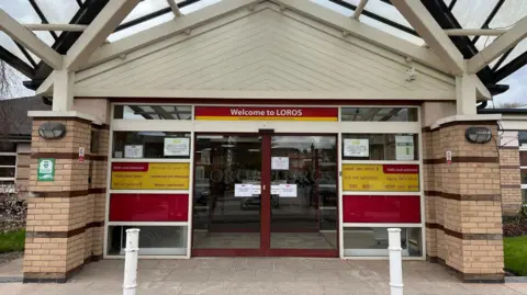 BBC Front view of the LOROS hospice in Leicester