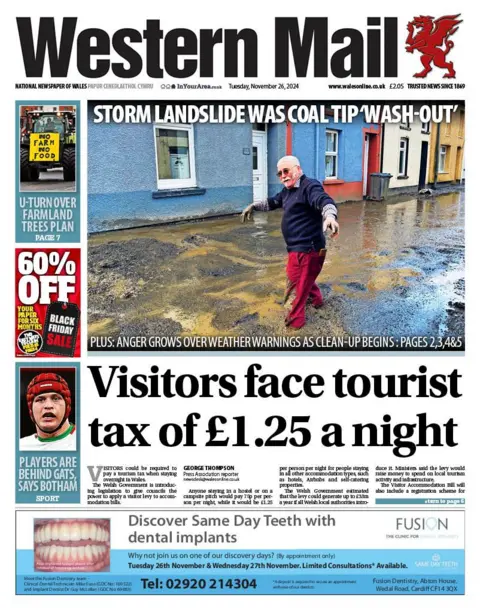 Western Mail Front page of the Western Mail