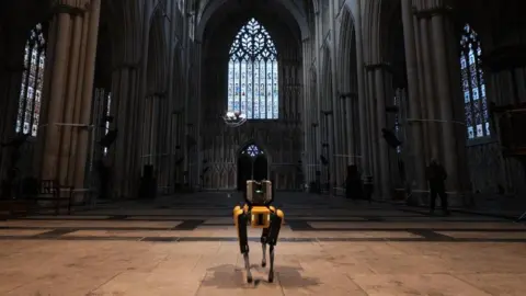 Historic England Robot dog in York Minster