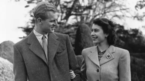 Getty Images Queen Elizabeth II and Prince Philip in 1947