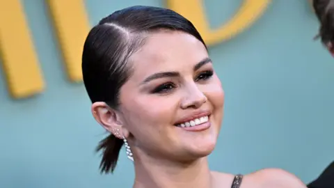 Getty Images Selena Gomez at the Season 4 premiere of Hulu's "Only Murders In The Building" at Paramount Studios in August in Los Angeles, California. 