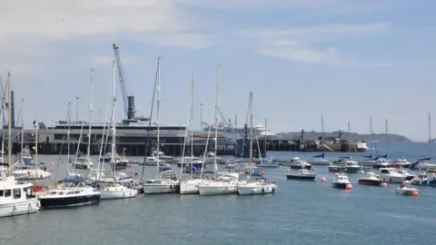 BBC A photo of the harbour