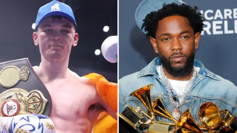 A composite image of Kendrick Lamar and Aaron McKenna