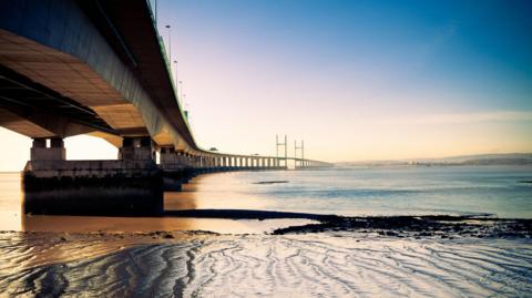 Image of the Second Severn Crossing from Severn beach