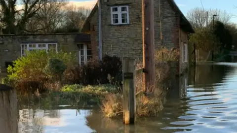 Odell in Bedfordshire during the 2020 floods