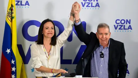 Reuters Opposition leader Maria Corina Machado said their candidate Edmundo Gonzalez had twice the support of Nicolas Maduro