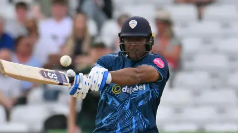 Derbyshire's Samit Patel batting