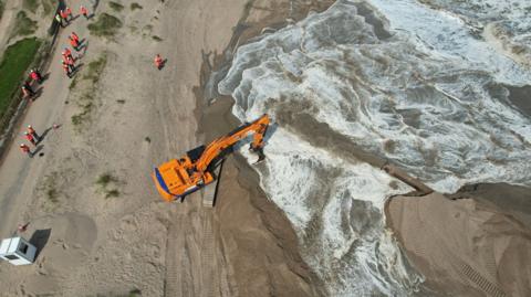 Beach management work on the Lincolnshire coast