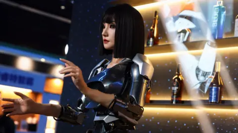 Shutterstock A female humanoid at the Beijing Humanoid Robot Innovation Centre during an organised visit in Beijing, China, 6 August 2025.