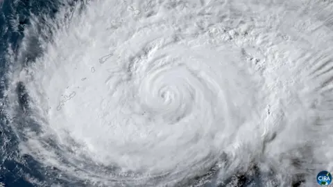 Reuters A satellite image shows Typhoon Dolphin approaching Japan's Okinawa